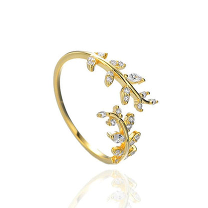 Silver Delicate Leaf Ring - Fashionista Finesse