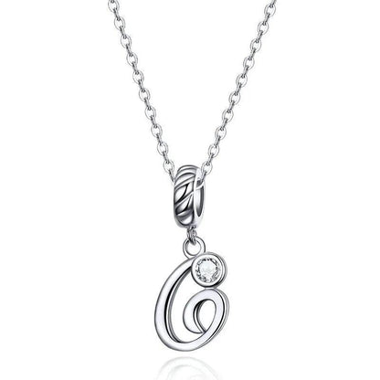 Silver Letter A to Z Pendant Necklace - Fashionista Finesse