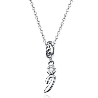 Silver Letter A to Z Pendant Necklace - Fashionista Finesse