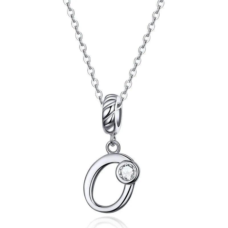 Silver Letter A to Z Pendant Necklace - Fashionista Finesse