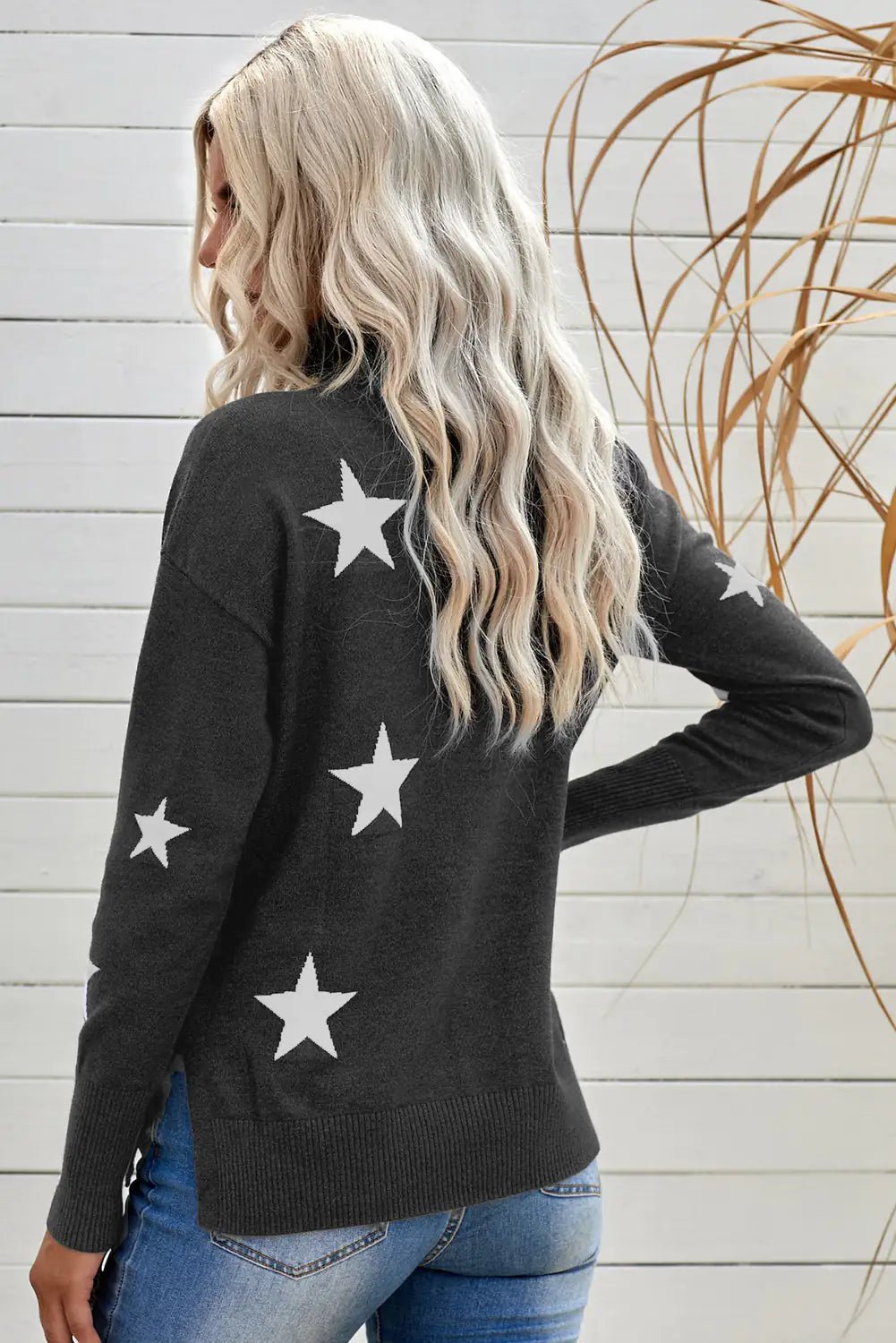 Star Print Sweater - Fashionista Finesse