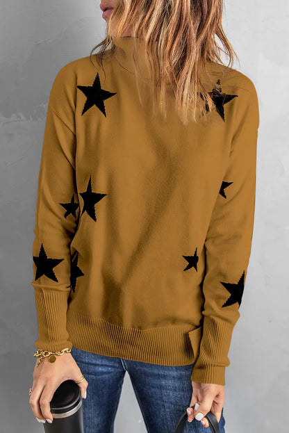 Star Print Sweater - Fashionista Finesse