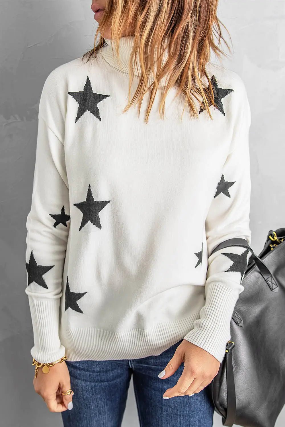 Star Print Sweater - Fashionista Finesse