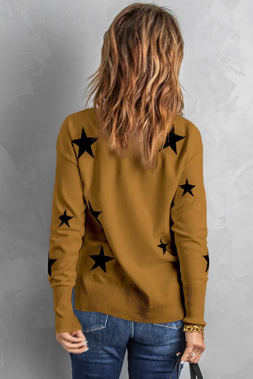 Star Print Sweater - Fashionista Finesse