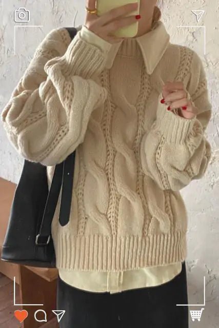 Women Fashion Knitted Pullovers Sweaters - Fashionista Finesse